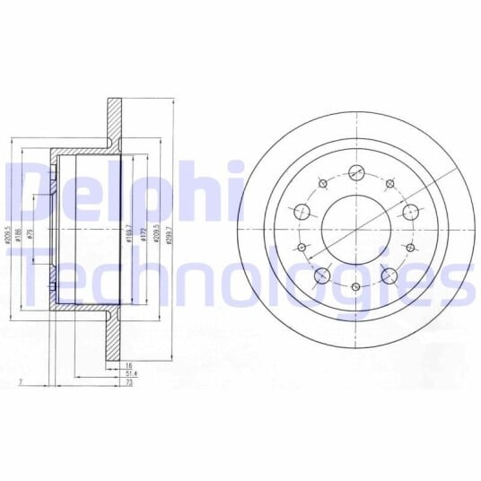 Bremseskive DELPHI BG4062