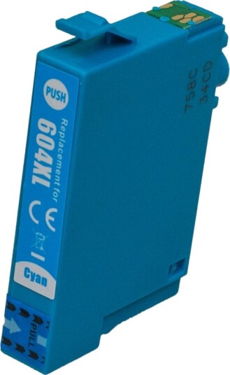 Blekkpatron til Epson-skrivere 604XL cyan / kompatibel patron / 10 ml / C13T10H24010