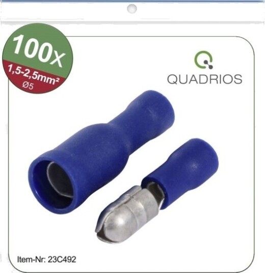 Quadrios Rundstik 1,5-2,5mm² Blå 100 Stk 23C492