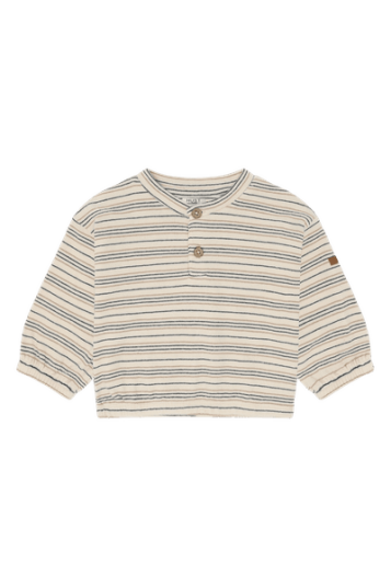 Hust & Claire Sigurd strikket stripe genser til baby snow white 92