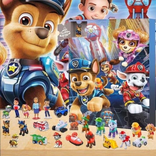 Paw Patrol Julekalender 2025   24 dager med lekefigurer og overraskelser i en blindboks [YDE]