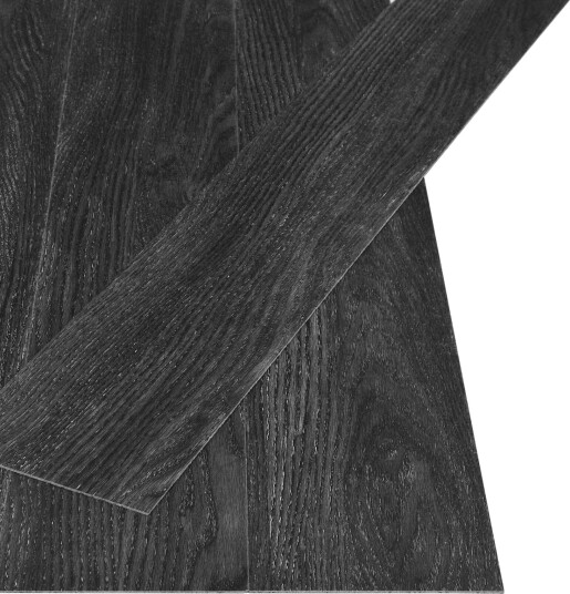 Selvheftende Gulvplank Natur 32 pcs Antrasitt 4,46 m² PVC