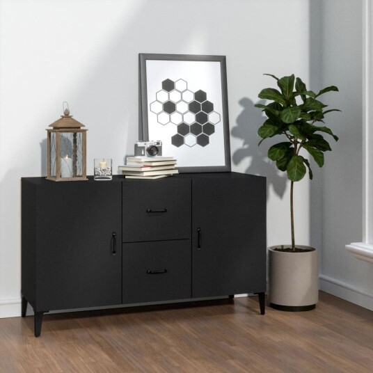 vidaXL Skjenk svart 100x36x60 cm konstruert tre vidaXL Skjenk svart 100x36x60 cm konstruert tre