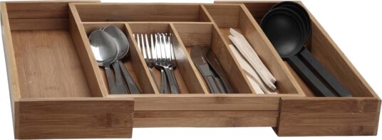 Excellent Houseware Excellent Houseware Uttrekkbar bestikkskuff av bambus 424170