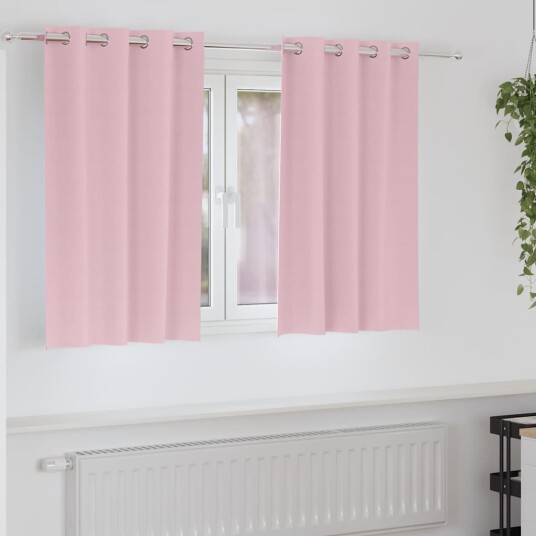 Gardiner med gardiner 2 pcs Baby rosa Polyester Gardiner med gardiner 2 pcs Baby rosa Polyester