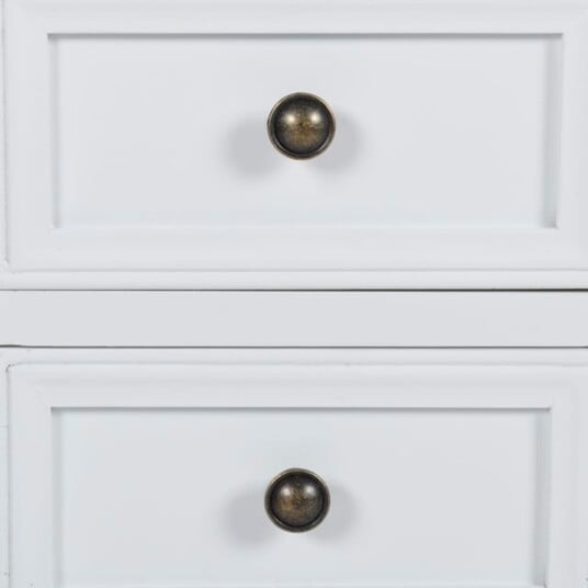 vidaXL Nattbord med 2 skuffer MDF hvit