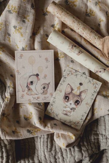 Mrs Mighetto Invitasjonskort Ellie and Meow