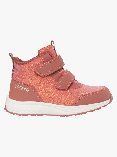 Viking Bouncy Glitter Mid 2V vanntette overgangssko Pink
