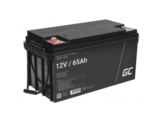 Green Cell Agm28 65 Mah Blybatterier Vrla 12V Sort 1 Stk.