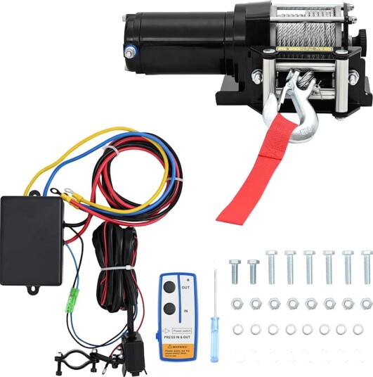 12V Elektrisk Vinsj 1360 KG med Trådløs Fjernkontroll 210231 12V Elektrisk Vinsj 1360 KG med Trådløs Fjernkontroll 210231