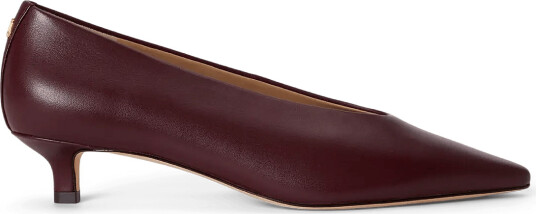 Lauren Ralph Lauren Francesca Nappa Leather Pump Burgundy 38