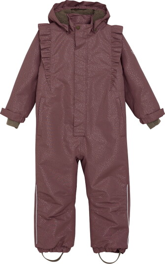 En Fant Rose Taupe Flydress W. Frills 98 En Fant Rose Taupe Flydress W. Frills 98