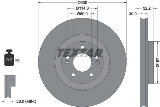 TEXTAR 92315003 Bremseskive