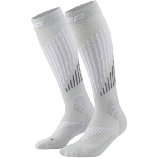 CEP Ski Touring Merino Socks Tall 3.0 Skistrømper Dame Grey/White III