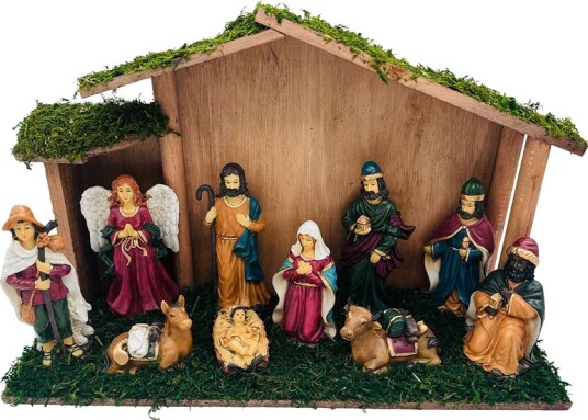 Seasons JULEKRYBBE MED STALL 10 FIGURER 48X31CM Seasons JULEKRYBBE MED STALL 10 FIGURER 48X31CM