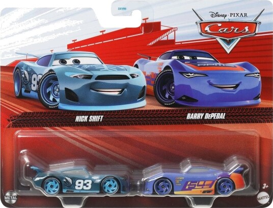 Mattel Disney Pixar Cars Lekebiler Nick Shift Og Barry DePedal
