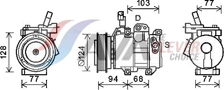 AVA COOLING SYSTEMS KAK236 AC-kompressor