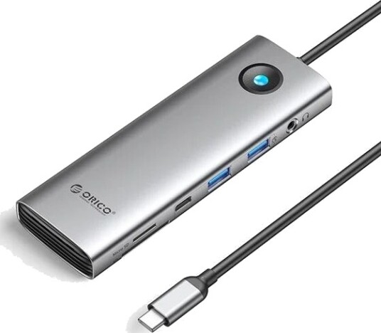 ORICO PW11 9-i-1 USB-C 2x USB-A 3.0 USB-C 3.0 HDMI 4K 2,5G Ethernet PD 100 W SD/microSD 3,5 mm lyd grå PW11-9P25R-GY-BP ORICO PW11 9-i-1 USB-C 2x USB-A 3.0 USB-C 3.0 HDMI 4K 2,5G Ethernet PD 100 W SD/microSD 3,5 mm lyd grå PW11-9P25R-GY-BP