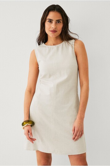 Vila Kjole viPrisilla O neck S/L Short Dress Brun