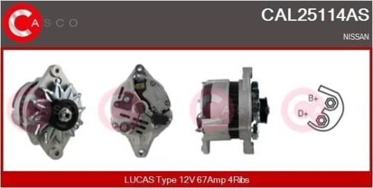 Dynamo CASCO CAL25114AS Dynamo CASCO CAL25114AS
