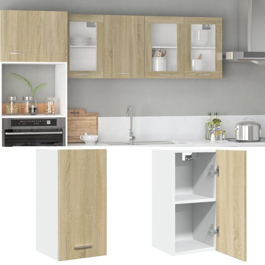 Hengende skap sonoma eik 29,5x31x60 cm sponplate Hengende skap sonoma eik 29,5x31x60 cm sponplate