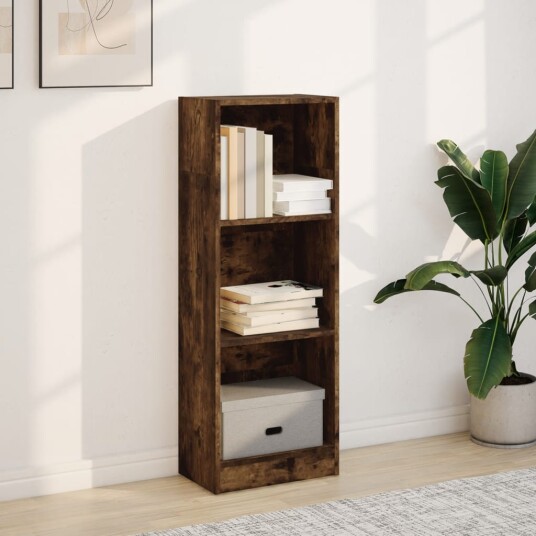 Bokhylle røkt eik 40x24x109 cm konstruert tre