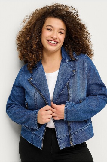 Ellos Plus Collection Denim jakke Mia Blå