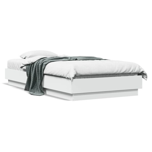  Sengeramme med LED-lys hvit 75x190 cm 8721012285996