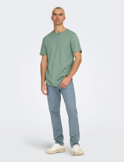 ONLY & SONS Onsmatt Life Longy Ss Tee - Green - XS