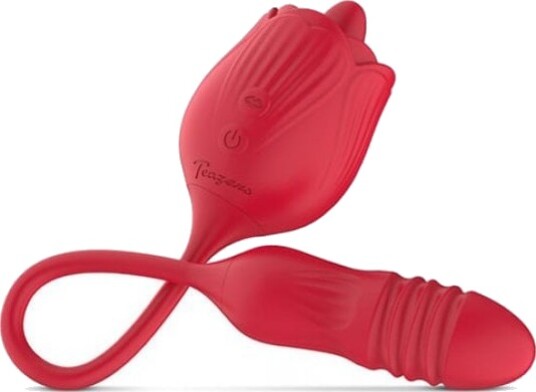 Teazers slikkemaskin rose med dildo