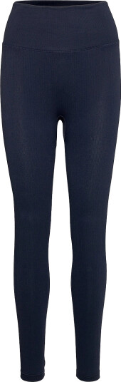 Famme Ribbed Seamless Tights - Blue - S Famme Ribbed Seamless Tights - Blue - S