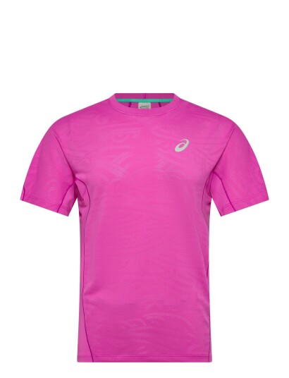 Asics Match Jacquard Ss Top Pink M