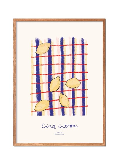 The Poster Club Tpc X Nynne Rosenvinge Cinq Citrons Multi/patterned 30X40CM The Poster Club Tpc X Nynne Rosenvinge Cinq Citrons Multi/patterned 30X40CM