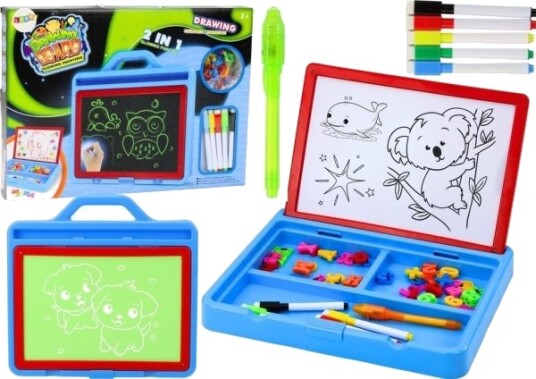 Leantoys Tegnebrett 2-I-1 Male Med Lys Magnetisk Leantoys Tegnebrett 2-I-1 Male Med Lys Magnetisk