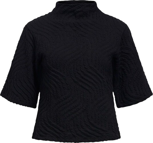 Object Bluse Objmeral 2/4 Re High Neck Top E Ci Svart