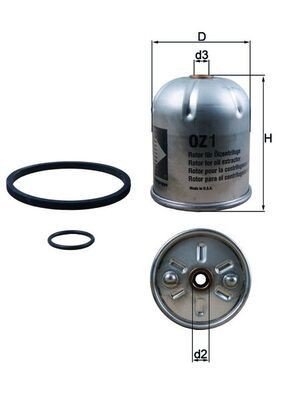 Oljefilter MAHLE ORIGINAL OZ 1D Oljefilter MAHLE ORIGINAL OZ 1D