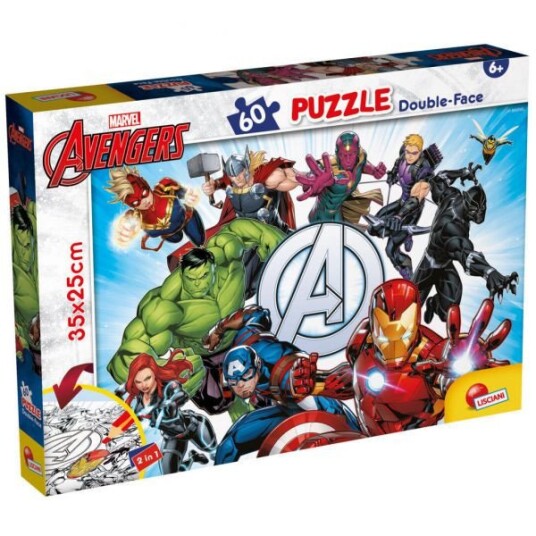 Lisciani Dobbeltsidet Puslespill 60 Brikker Marvel Avengers