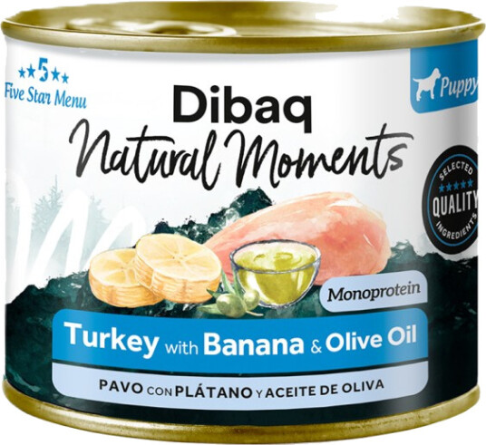 DIBAQ Naturlig Hundefôr Til Valper Tyrkey og Banan 190 g