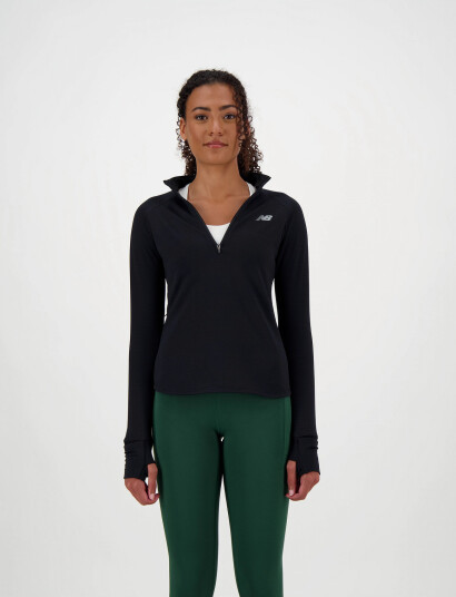 New Balance Athletics Heat Grid 1/2 Zip - Black - XS New Balance Athletics Heat Grid 1/2 Zip - Black - XS