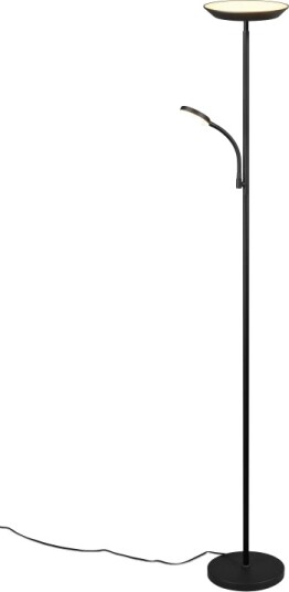 Gulvlampe Led Reality Specter 17+4,5W 2700 4000 6500K 1900+450Lm Dim Sort Ø25x178 Cm