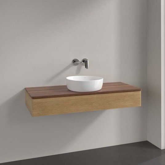 Villeroy & Boch  Antao Servantskap med 1 skuff 120x50x19 cm m/lys Eik/Valnøtt