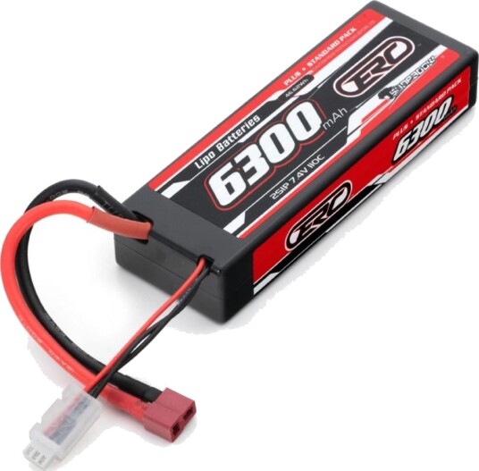 Sunpadow Li-Po batteri 2S 7,4V 6300mAh 110C hard T-kontakt Sunpadow Li-Po batteri 2S 7,4V 6300mAh 110C hard T-kontakt