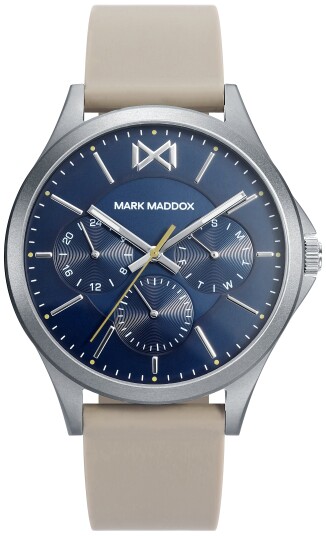 Mark Maddox Herreklokke HC7123 37 Classic Blå/Gummi Ø42 mm