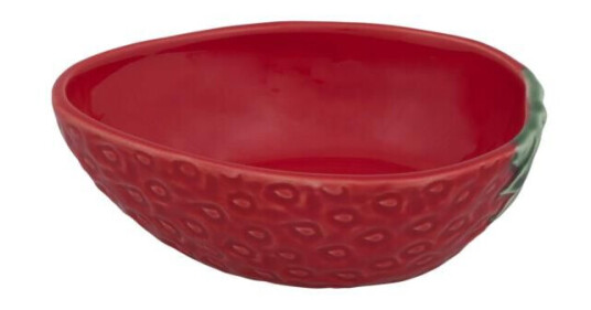 Bordallo Pinheiro Strawberries oval bolle 35 cl rød