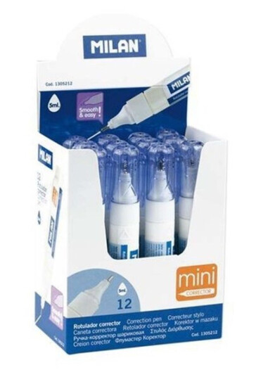 Korrektionspen Milan 5 Ml. Med Metalspids Box M/12 Stk