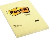 Post It Large Notes Canary Yellow 101 Mm X 152 Mm Pakke A 6 Stk
