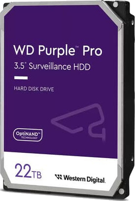 WD Purple Pro 22TB 3.5" HDD for Overvåking med 7200 RPM