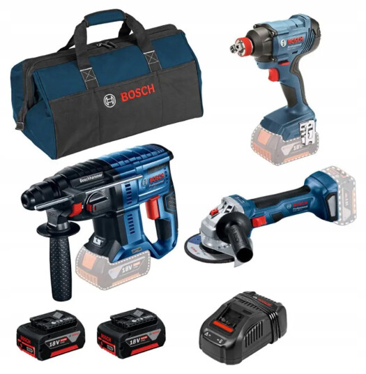 Bosch Professional GBH GWS GDX Verktøysett Med 2 Batterier