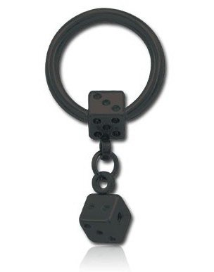 Utgått Svart PVD BCR Piercing med Terninger
