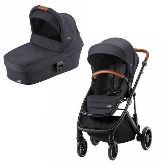 Vogn Britax Strider M + Liggedel Black Shadow